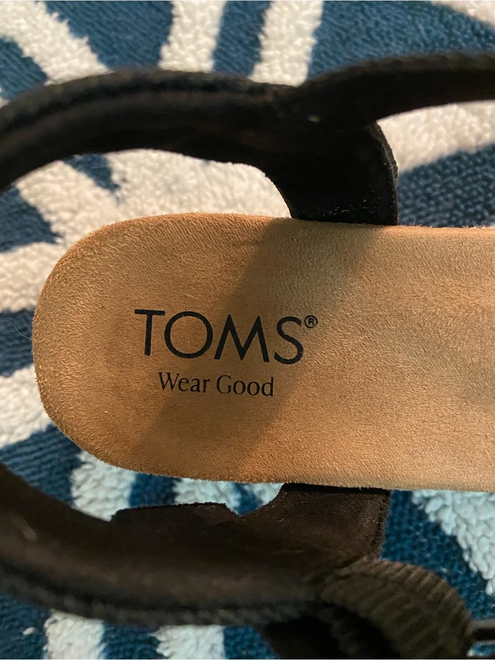 Toms Black Diana Wedge Sandals